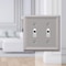 Amerelle Wall Plate, Number of Gangs: 2 Steel, Brushed Nickel Finish, Gray 149TTBN - alternate 3